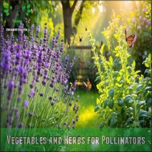 vegetables and herbs for pollinators