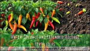 water-soluble and extended-release fertilizers