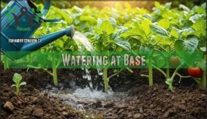 watering at base