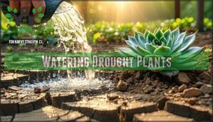 watering drought plants
