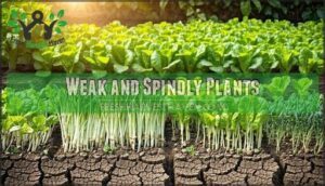 weak and spindly plants