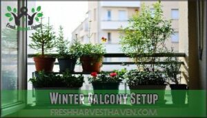 winter balcony setup