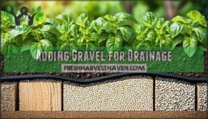 adding gravel for drainage