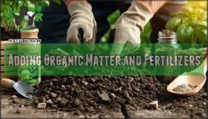 adding organic matter and fertilizers