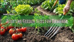 aerating garden beds for drainage