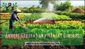 annual gardens and market gardens
