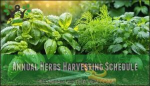 annual herbs harvesting schedule