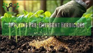 applying pre-emergent herbicides