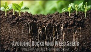 avoiding rocks and weed seeds