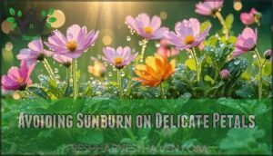 avoiding sunburn on delicate petals