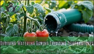 avoiding watering during freezing temperatures