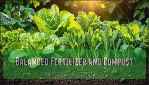 balanced fertilizer and compost