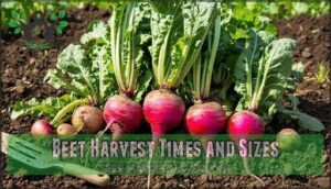 beet harvest times and sizes
