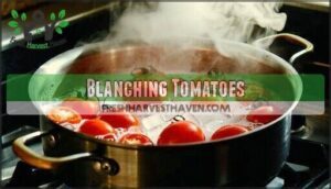blanching tomatoes