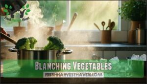 blanching vegetables