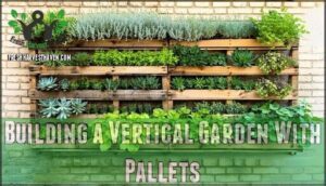 building a vertical garden with pallets