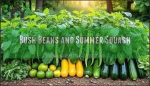 bush beans and summer squash