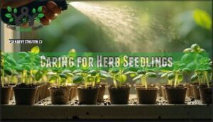 caring for herb seedlings
