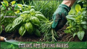caring for spring herbs