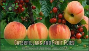 caterpillars and fruit flies