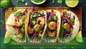 chimichurri shrimp tacos