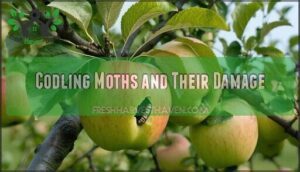 codling moths and their damage