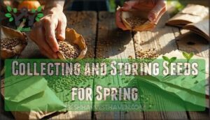 collecting and storing seeds for spring