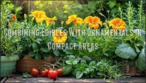 combining edibles with ornamentals in compact areas