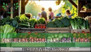 considering seasonal and local options