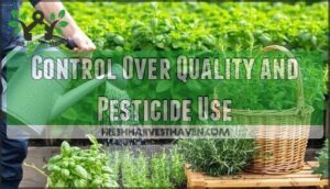 control over quality and pesticide use