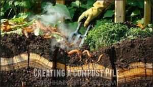 creating a compost pile
