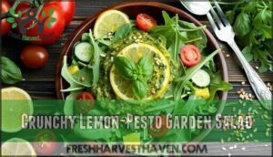 crunchy lemon-pesto garden salad