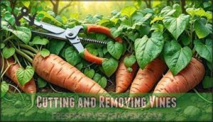 cutting and removing vines