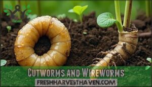 cutworms and wireworms