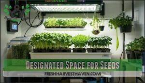 designated space for seeds