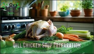 dill chicken soup preparation