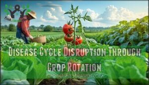 disease cycle disruption through crop rotation