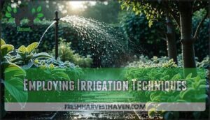 employing irrigation techniques