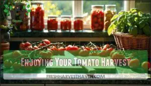 enjoying your tomato harvest