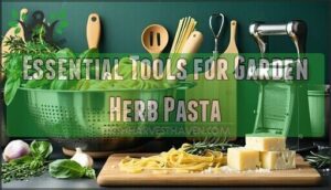 essential tools for garden herb pasta