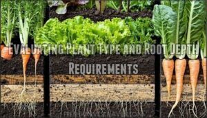 evaluating plant type and root depth requirements
