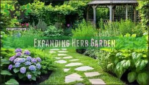 expanding herb garden