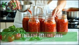 filling and sealing jars