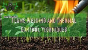 flame weeding and thermal control techniques