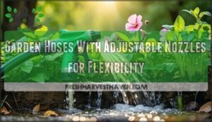 garden hoses with adjustable nozzles for flexibility