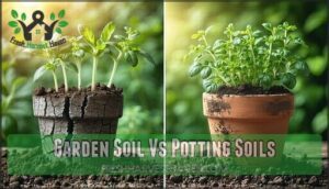 garden soil vs potting soils