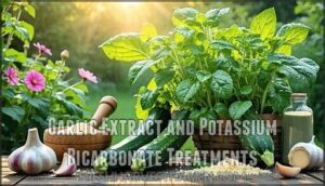 garlic extract and potassium bicarbonate treatments