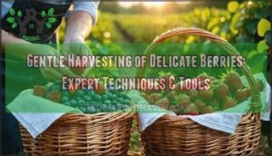 gentle harvesting of delicate berries