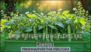grow nitrogen-fixing plants and compost