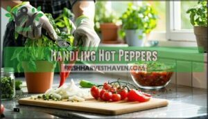 handling hot peppers